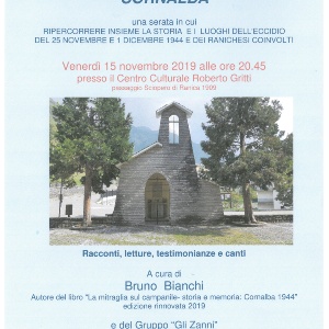 VENERDI' 15 NOVEMBRE 2019 - CENTRO CULTURALE ROBERTO GRITTI -  COMUNE DI RANICA 