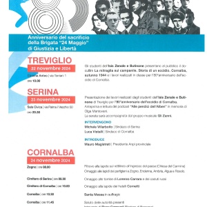 ANNIVERSARIO DEL SACRIFICIO DELLA BRIGATA "24 MAGGIO" DI GIUSTIZIA E LIBERTA'